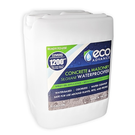 Eco Advance Concrete/Masonry Waterproofer, 5 Gallon EACON640PD